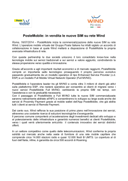 PosteMobile sceglie la rete Wind