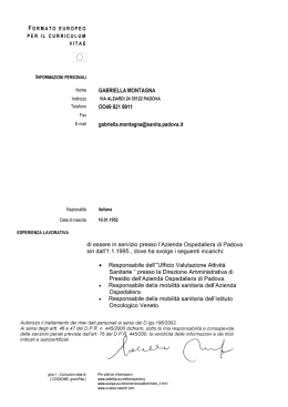 montagna gabriella - Azienda Ospedaliera di Padova