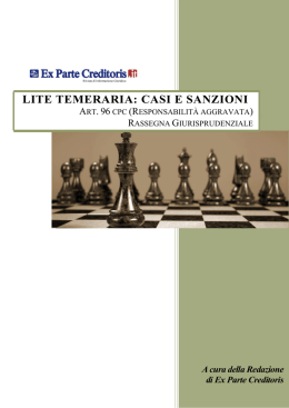 LITE TEMERARIA: CASI E SANZIONI