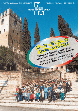 25 - 26 - 27 Aprile • Avril 2014 - Comitato nevodi dea Nona Catina