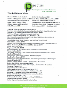 Page 1 lollini I Your Neighbourhood Italian Rcslmll`unl `. Piattini