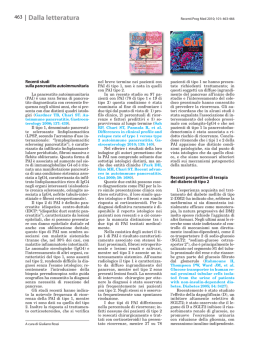 Dalla letteratura - Recenti Progressi in Medicina