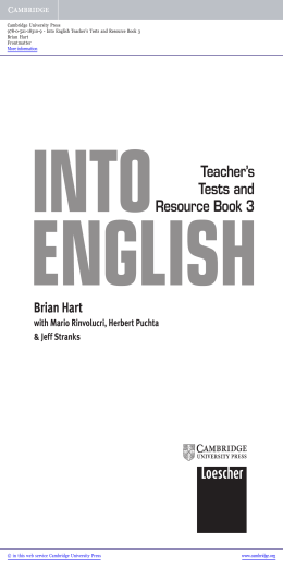 INTO Teacher`s Tests and Resource Book 3 - Assets