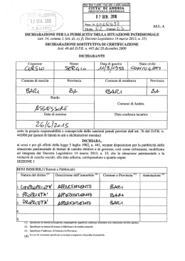 dichiarazione situazione patrimoniale