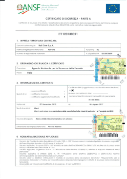 IT1120130021 - Agenzia Nazionale per la Sicurezza delle Ferrovie