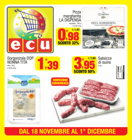 DAL 18 NOVEMBRE AL 1&deg; DICEMBRE