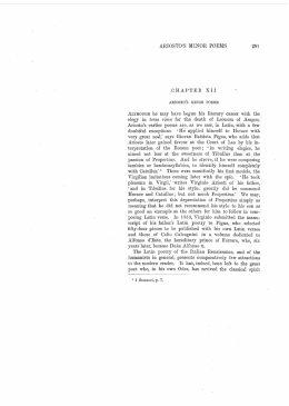 ARIOSTO`S MINOR POEMS 291 - University at Albany Libraries