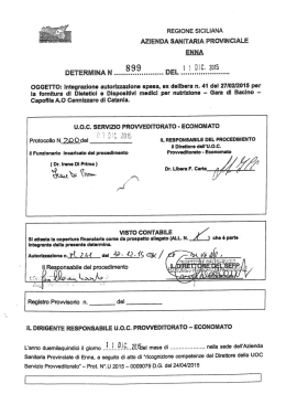 determina n. 899 del 11.12.2015 integrazione autorizzazione spesa