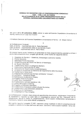 VERBALE DI INCONTRO CON LE