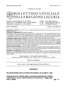 pag. 8 PARTE SECONDA SOMMARIO DELIBERAZIONE DELLA