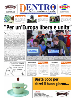 &ldquo;Per un`Europa libera e unita&rdquo;