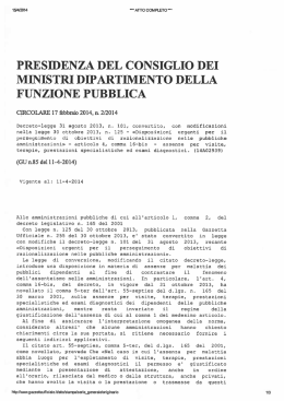 il testo della circolare