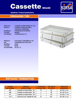 Scarica la scheda tecnica