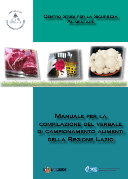 Manuale per la compilazione del verbale di campionamento