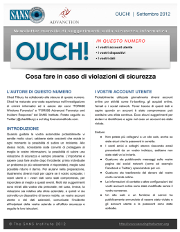 Cosa fare in caso di violazioni di sicurezza