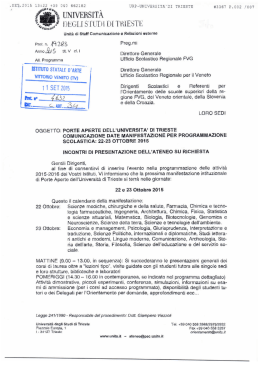 Universit&agrave; di Trieste - LICEO ARTISTICO MUNARI Vittorio V.to
