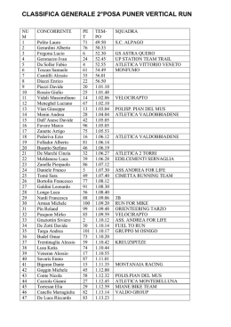 Scarica la classifica generale 2015 Vertical Run PDF