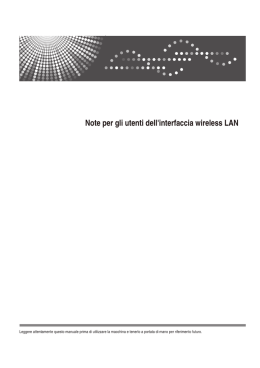 Note per gli utenti dell`interfaccia wireless LAN