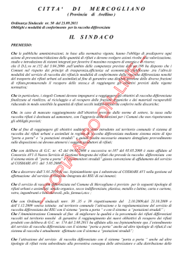 ordinanza n. 50 del 23.09.2011