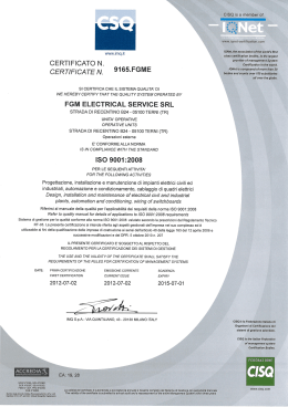 csq certificato - fgm electrical service