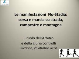 Le gare No Stadia
