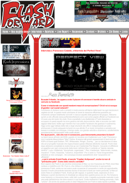 Intervista a Francesco Cataldo, chitarrista dei Perfect View!