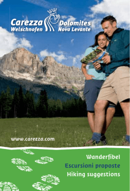 Wanderfibel Escursioni proposte Hiking suggestions
