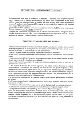 ART NOUVEAU: INQUADRAMENTO STORICO