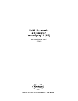 Unit&agrave; di controlloa 2 regolatori Versa‐Spray II (IPS)