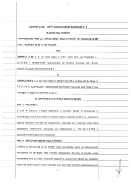 convenzione - Azienda ULSS 2 Feltre