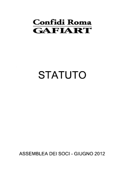 Statuto - Confidi Roma