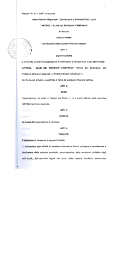 Leggi lo statuto - Ancrel Campania