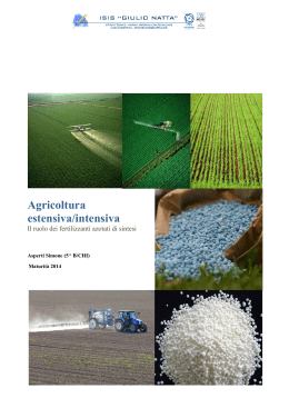 Agricoltura estensiva/intensivaIl ruolo dei fertilizzanti azotati di sintesi