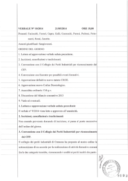 verbale n&deg; 10/2014 21/05/2014 ore 18,00