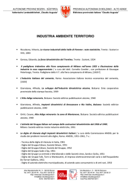 Industria Ambiente Territorio - Biblioteca Provinciale Italiana Claudia