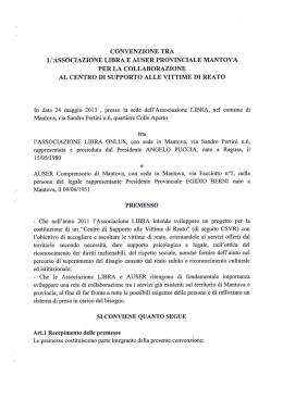 Leggi la convenzione - Associazione Libra Onlus