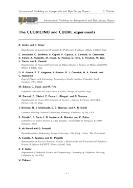 The CUORICINO and CUORE experiments