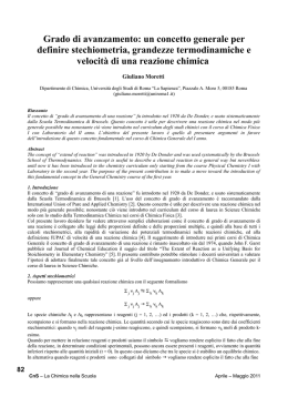 Grado di avanzamento: un concetto generale per