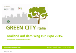 Mailand auf dem Weg zur Expo 2015.
