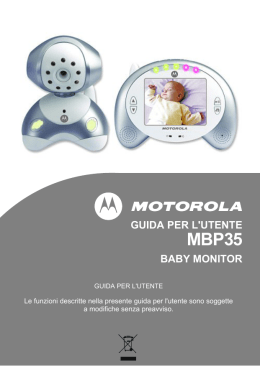 GUIDA PER L`UTENTE BABY MONITOR