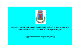 ELENCO IMPRESE COTTIMO FIDUCIARIO E PROCEDURE