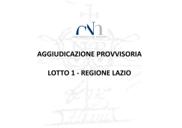 Lotto 1 - Cassa Nazionale del Notariato