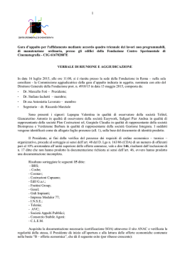 Verbale 16.07.2015 - Centro Sperimentale di Cinematografia