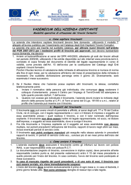 VADEMECUM DELL`AZIENDA OSPITANTE