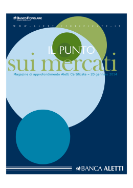 Magazine di approfondimento Aletti Certificate – 20 gennaio 2014