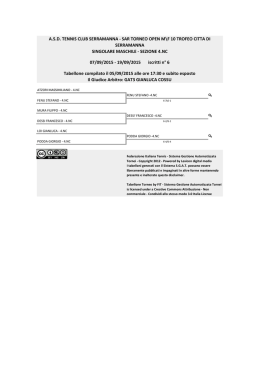 TABELLONI - ASD Tennis club Serramanna
