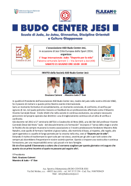 INVITO della Società ASD Budo Center Jesi: L`associazione ASD