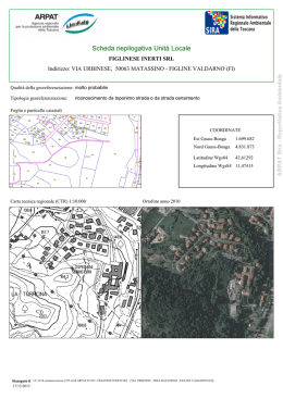 Scheda riepilogativa Unit&agrave; Locale - SIRA