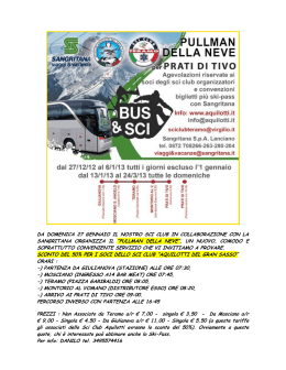 da domenica 27 gennaio il nostro sci club in collaborazione con la