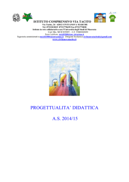 progettualita` didattica as 2014/15 - Circolo Didattico Civitanova Tacito
